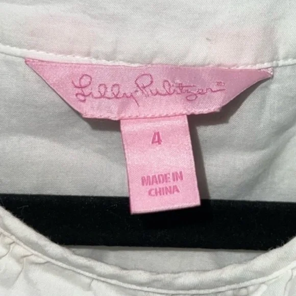 Lilly‎ Pulitzer Jacqueline Dress 4 Lace Tropical Fruit Pearl White Shift Ruffle - Picture 9 of 11